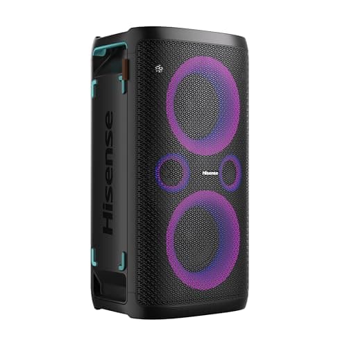Image of Hisense PARTY STORM, 300W Max Audio Power,15 Hrs long playtime,Karaoke Mode,Lighting effects, Wireless charge the phone, IPX4 Waterproof, Bluetooth 5.0