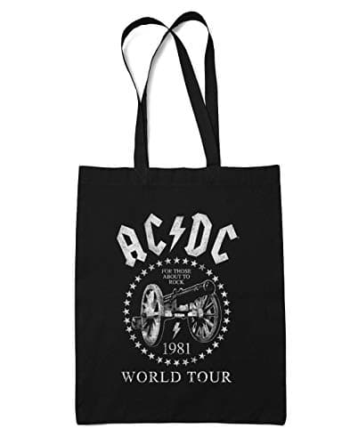 Image of Absolute Cult AC/DC For Those About To Rock Cannon Tote Bag Black One Size