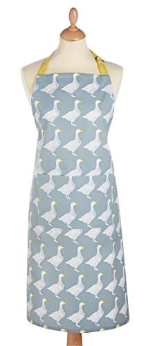 Image of KitchenCraft 'Goose' Adjustable 1% Cotton Novelty Cooking Apron - Grey/White
