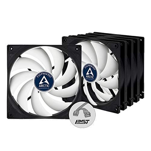Image of ARCTIC F14 PWM PST (5 Pack) - 140 mm Case Fan with PWM Sharing Technology (PST), quiet motor, computer, 200-1350 RPM - Black, White