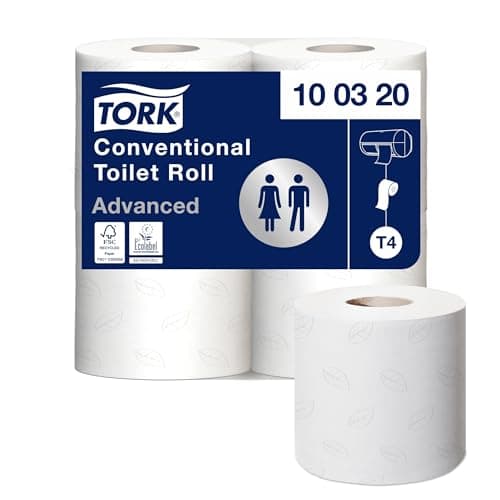 Image of TORK 472150 Conventional Toilet Roll Sheet, White (Pack of 36)
