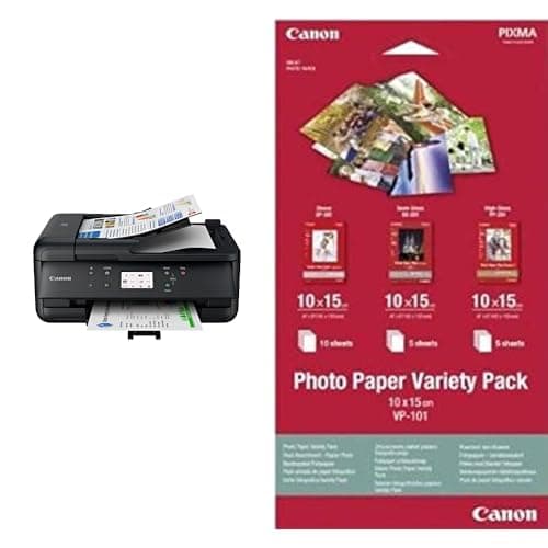 Image of Canon PIXMA TR7650 Wireless All-In-One Colour Inkjet Printer - A4 Print, Copy, Scan, Fax - 20-Sheet ADF, Borderless Printing, 5 Individual Inks - Touchscreen - Wi-Fi, Cloud Connectivity - Home Printer