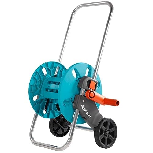 Image of Gardena CleverRoll S hose trolley: empty hose trolley for max. 40m 13mm (1/2") hose, 30m 15mm (5/8") hose or 25m 19mm (3/4") hose (18500-20)