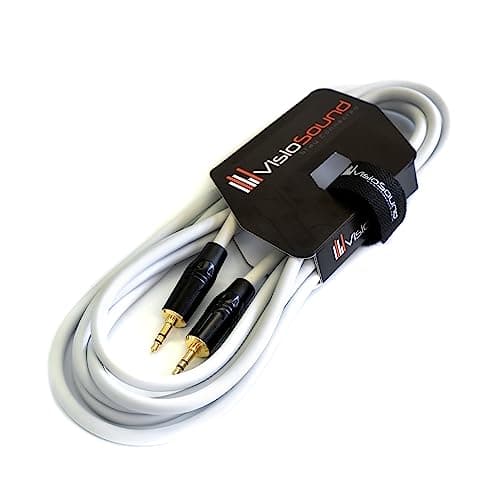 Image of VisioSound 3.5mm Stereo Mini Jack to Jack AUX Lead/Audio Auxiliary Cable MP3 Car DJ Hi-Fi (3m, White)