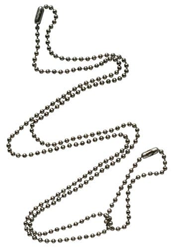 Image of Graphotype US Military Stainless Steel Dog TAG Chain Set - 69cm & 11.5cm Chains with connectors