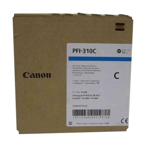 Image of Genuine Canon Ink Tank PFI-310C - Cyan 330ml by CES Imaging 2360C001AA