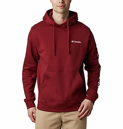 Image of Columbia Men's Viewmont Ii Sleeve Graphic Hoodie fashion t shirts, Red Jasper/White, L UK