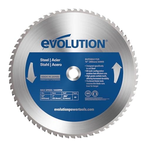 Image of Evolution Power Tools HTC255STEEL Mild Steel Carbide-Tipped Blade, 255 mm