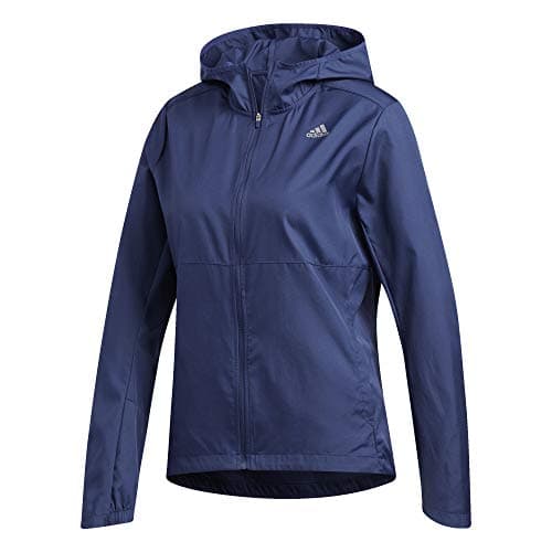 Image of adidas Own The Run Hooded Wind Jacket Women's, Blue, Size L