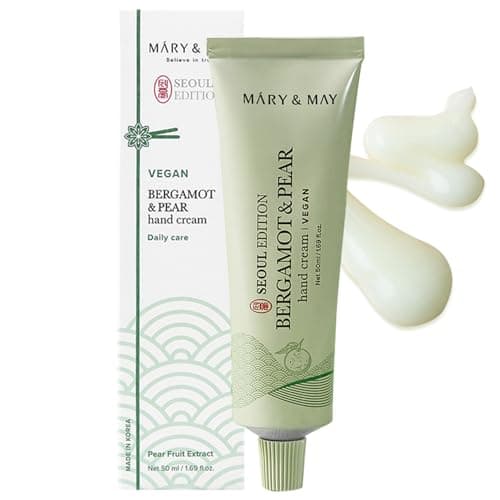 Image of Mary&May SEOUL EDITION Bergamot & Pear Refreshing Hand Cream - Korean Moisturizing Vegan Hand Moisturizer - Refreshing Citrus Scent - Non Greasy Light Gel Cream Formula, 1.69oz.
