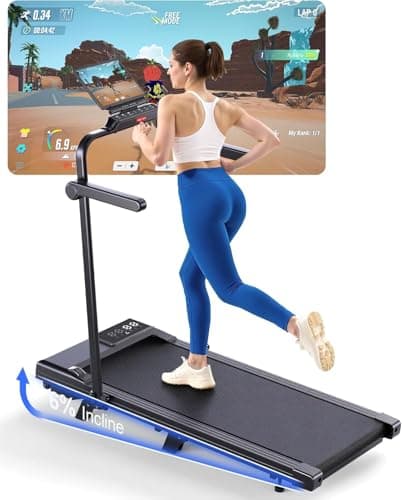 Image of Superun Raceable 6% Incline Walking Pad with App Control, 6/12km/h Under Desk Treadmill for Smart Devices with Training Courses, Max 136KG 159KG Suitable for Heavy People, Door to Door Delivery