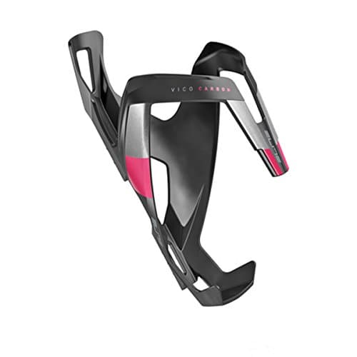 Image of Elite Vico carbon bottle cage gloss black/pink
