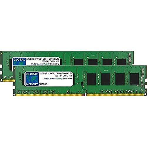 Image of 32GB (2 x 16GB) DDR4 2666MHz PC4-21300 288-PIN DIMM MEMORY RAM KIT COMPATIBLE WITH PC DESKTOPS/MOTHERBOARDS