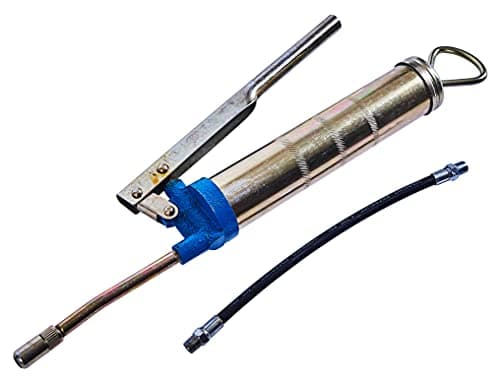 Image of Amtech 200 cc Grease Gun with Solid 130 mm & Flexible 250 mm Hoses, Refillable Cartridge & High-Pressure Lever Pump for Automotive & Workshop Use