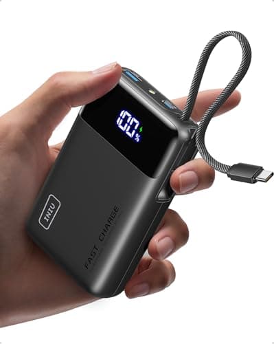 Image of INIU Power Bank, Smallest 45W Fast Charging 20000mAh Portable Charger with Built-in USB C Cable, Flight-Safe Mobile Phone Powerbank, Battery Pack for iPhone 17 16 15, Samsung, Xiaomi, iPad etc