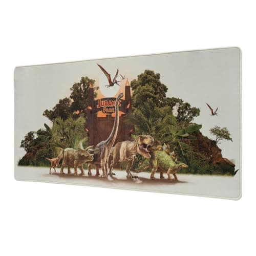 Image of Grupo Erik Large Mouse Mat - Jurassic Park Gifts | Gaming Mouse Pad XXL 80 x 35 cm - 31.5 x 13.8 in, Desk Mat Large, Gaming Desk Accessories | Jurassic World Rebirth Gifts under 20 Pounds