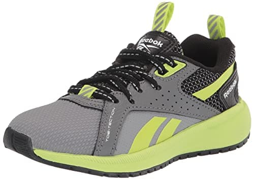 Image of Reebok Boy's Durable XT Running Shoe, Pure Grey/Black/Acid Yellow, 12 Little Kid