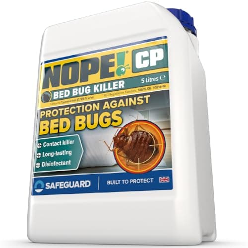 Image of NOPE! CP Bed Bug Killer Spray Treatment (5 Litre) - Odourless & Non-Staining, Extended Residual Kill up to 3 Months for mattress, bed frames, carpets, furniture