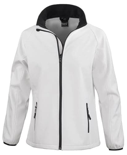 Image of Result Core R231F Ladies Printable Softshell Jacket - White/Black - L