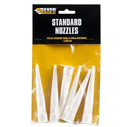 Image of Everbuild Replacement Cartridge Nozzles – Suitable For Standard Cartridges – White – Pack Of 6