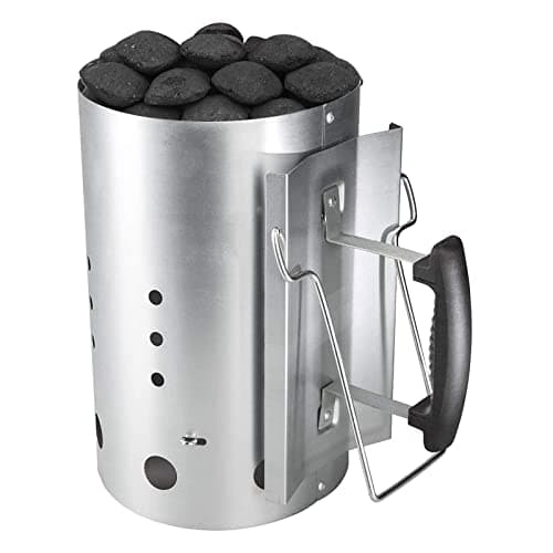 Image of Denmay 30cm H & 19CM DIA Charcoal Chimney Starter with Handle for Weber 7416, Charcoal Grill Accessories Chimney Lighter, Grill Quick Start Barbecue for Camping & Grilling, Chimney Lighter Basket