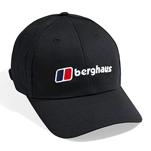 Image of Berghaus Unisex Logo Recognition Cap | Adjustable Peaked Cap, Black/Black, One Size