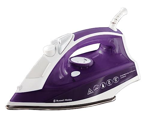 Image of Russell Hobbs Supreme Steam Iron, Powerful Vertical steam Function, Non-Stick Stainless Steel Soleplate, Easy Fill 300ml Water Tank, 110g Steam Shot, 40g Continuous steam, 2m Cord, 2400W, 23060