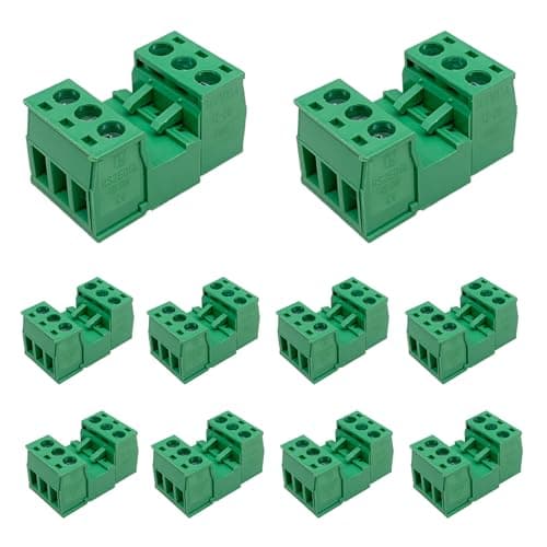 Image of Willwewon 10 Set 3 Pin 2EDGRK-5.08mm Pitch Pluggable PCB Screw Terminal Block Connector for Socket Panel Mount