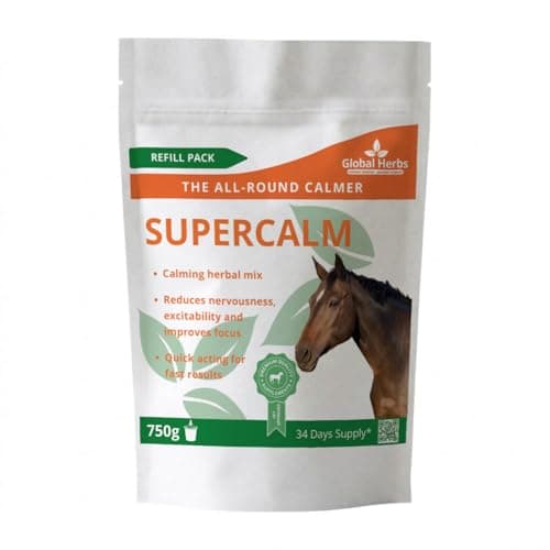 Image of Global Herbs SuperCalm for Horses 750g Refill Pouch Calm, Focus & Behaviour Support Herbal Supplement