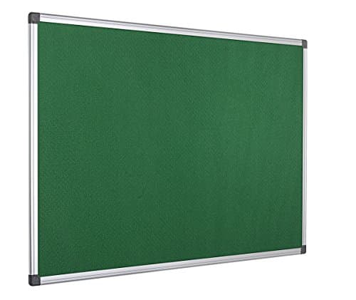 Image of Bi-Office Notice Board Maya, Green Felt, Aluminium Frame, 90 x 60 cm