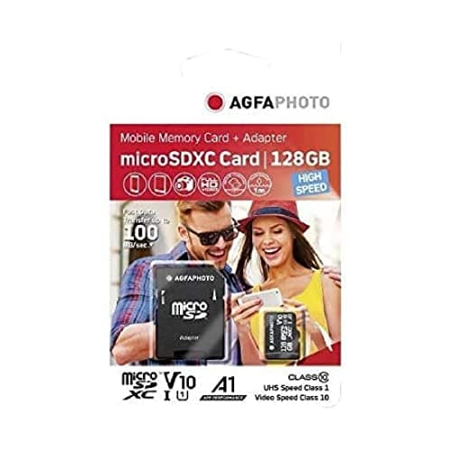Image of AgfaPhoto MicroSDXC UHS-I 128GB High Speed Class 10 U1 V10 Memory Card