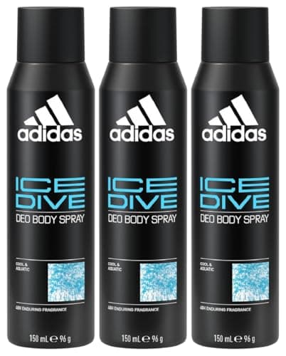 Image of 3 x 150ml Adidas 48H Enduring Cool & Aquatic Fragrance Deodorant Spray - Ice Dive