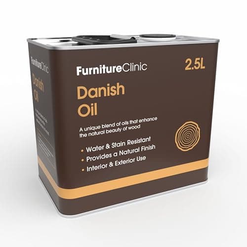 Image of Furniture Clinic Danish Oil for Wood - Premium Finishing Oil to Enhance The Natural Beauty of Oak, Pine & Wooden Worktop Surfaces - Seal & Protect for a Satin Finish - 2.5L
