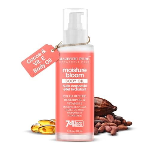 Image of Majestic Pure Moisture Bloom Body Oil | 100% Pure & Natural | Repair Dry, Damaged Skin | Moisturizing Skin | Deep Moisturizing Formula | 100 ml