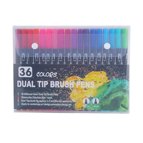 Image of 100 Quests Color by Number - Book/duos Tip Watercolor Pens, Coloring Exploration Color Quests Activity Book for Kids Adult, Paint by Number Coloring Book, Water-Based Double-Headed Watercolor Pen