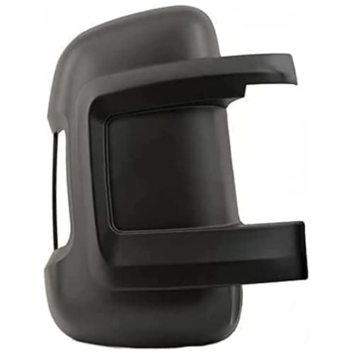 Image of Seintech Plastic Door Wing Mirror Casing Cover - Right Driver Side O/S Wing - ABS Plastic - Compatible fit For Fiat Ducato Peugeot Boxer Citroen Relay 2006 Onwards (Black)