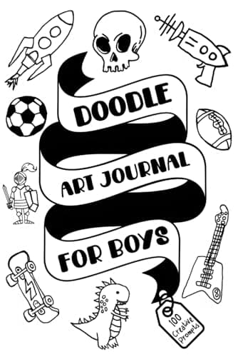 Image of Doodle Art Journal for Boys, Teenagers and Young Adults with 100 Creative Prompts: Lot's of Creative and Imaginative Drawing Activities to Inspire Your Inner Artist