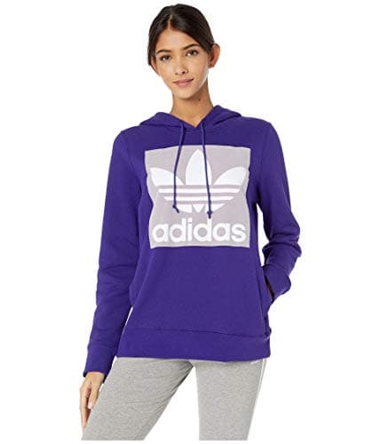 Image of adidas Originals Women's Trefoil Hooded Sweatshirt, Collegiate Purple, X-Small