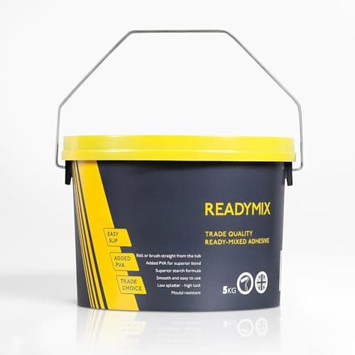 Image of Ready Mixed Wallpaper Paste | High Tack & Low Splatter 5kg Adhesive Paste The Wall Wallpaper | Mould Resistant Pre-Mixed Wallpapers Adhesive