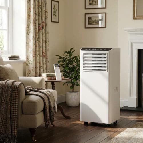 Image of GarveeMore 7000 BTU Portable Air Conditioner, 3-in-1 Small Air Conditioning Unit, Built-in Dehumidifier, Cools 28m², Energy Class A, 51dB Quiet Mobile AC with Window Kit & Remote
