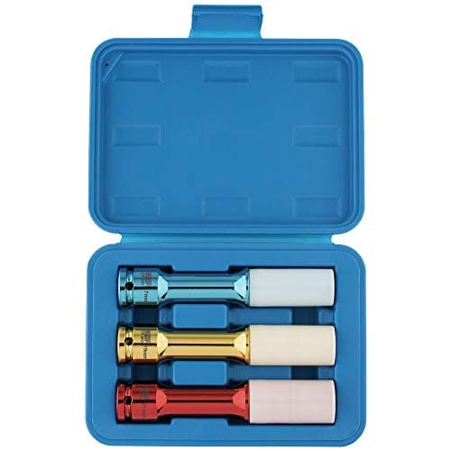 Image of Draper 82981 1/2" Sq. Dr. Long Reach Wheel Nut Sockets for Alloy Wheels (3 Piece)