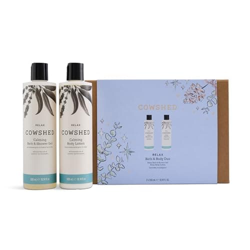 Image of Cowshed Relax Bath & Shower Gel and Relax Body Lotion Duo - Vegan Body Wash for Women & Men | Paraben-Free Body Luxury Bath Sets | Lavender Bath Lotion - Relaxing Bathing Gifts for Women