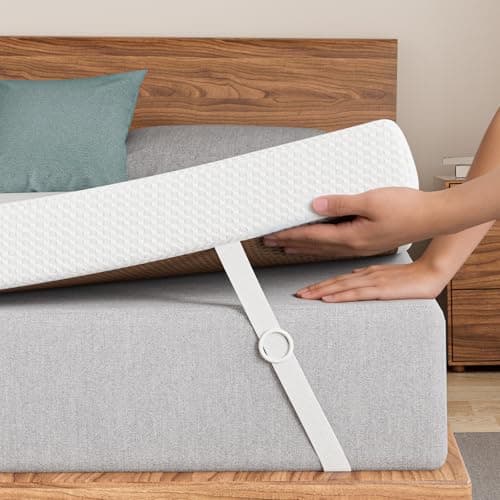 Image of FRIDEKO Memory Foam Mattress Topper Single Bed - Bamboo Cooling Mattress Topper - for Back Pain Relief Pressure Relief - Hypoallergenic Washable & Removable Zipped Cover Size : 90 x 190 x 7 cm