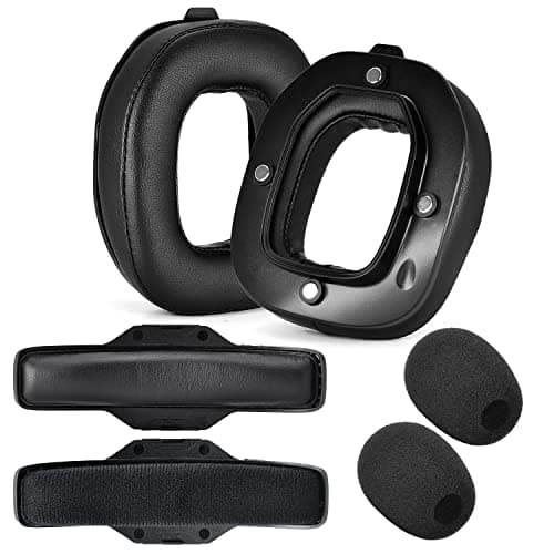Image of Yaowanguan A40 TR Ear Cushions - Replacement Earpads Headbands for ASTRO Gaming A40 TR Wired Gaming Headset,Microphone Foam,Ear Covers/Cups/Pads,A40 TR Accessories,Added Thickness(Black Protein)