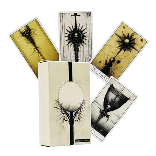 Image of Gothic Tarot Deck, 78 Cards Set, Authentic Divination Oracle Reading Cards, Mystical Spiritual Tarot Game Set, Beginners Adults Women Men Party Fortune Telling Guidance Use