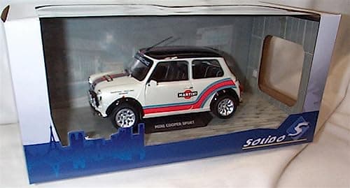 Image of Solido MINI C00PER Sport Martini Racing Livery 1998 White vehicle 1:18 scale diecast model