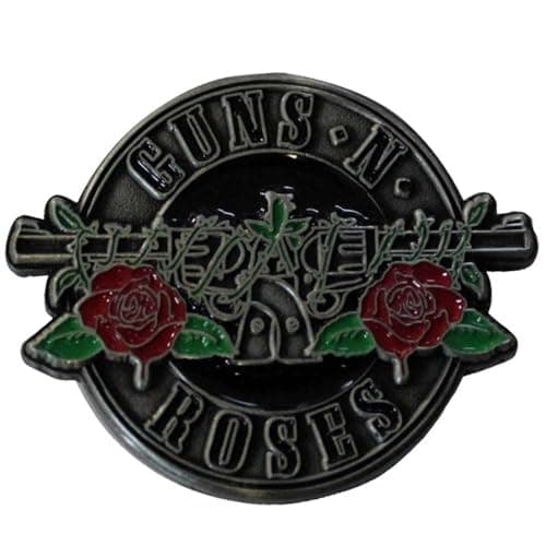 Image of Guns N' Roses Silver Circle Logo Pin Badge Size One Size