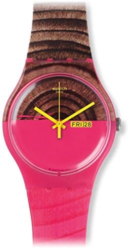 Image of Swatch Unisex Analogue Quartz Watch with Silicone Strap SUOP703
