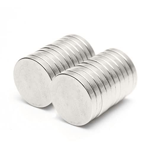 Image of Yizhet 20 PCSs 20 * 2.5mm Magnets, Small yet Strong, Neodymium for Fridge, Whiteboard, Craft, Postcards