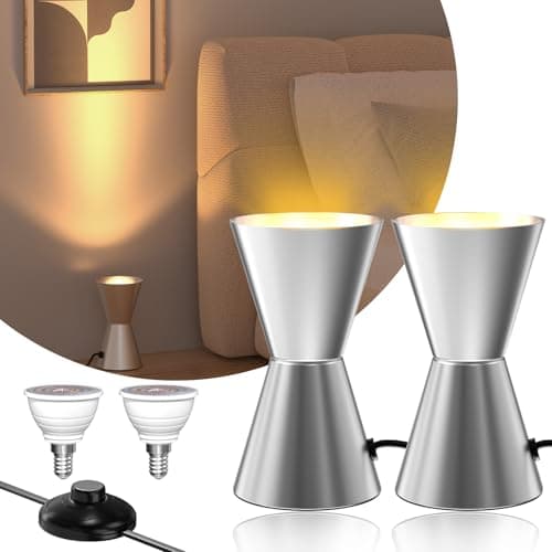 Image of BrightWish Uplighting Spotlight Uplights Indoor Floor Can Light with Foot Switch 3000K LED E14 Bulbs Floor Spot Lights Indoor Plant Uplighters Home Accent Lighting for Home Picture Artwork (2 Pack)